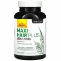 100% iHerb- Maxi Hair Plus, комплекс Кожа, ногти, волосы 5,000 мкг, Country Life, 120 растительных капсул.