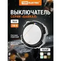 Выключатель 1-кл. 16А 250В кнопочный механизм белый, Байкал TDM