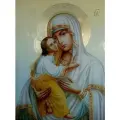 Алмазная мозаика на подрамнике Псково-Печерская икона Умиление , 40х50 см, сложность 5