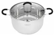 Кастрюля SATOSHI Альбер 24х13,5см, 5,9л, со стекл. крышкой, индукция