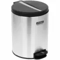 Ведро-контейнер для мусора (урна) OfficeClean Professional Original, 5л, корпус нержавеющая сталь, крышка из пластика, хром, 329043
