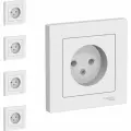 Розетка Schneider Electric AtlasDesign без заземления белый (комплект из 4 шт.)
