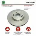 Тормозной диск AT для SSANGYONG ACTYON 2012 - передний вентилируемый (d-298 mm)