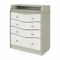 Комод Malika Kristoff 4 ящика шимо светлый-белый