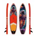 Сапборд SUP-доска с двойным веслом Тайга SHAMAN City Космонавт 11 2 слоя, большой и широкий 335*84*15 см