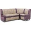 Диван кухонный, уголок кухонный, Линия Стиля Трапеза-2, угловой, со спальным местом, велюр, бежевый, сиреневый