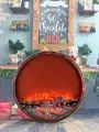 Камин электрический декоративный светодиодный 48*9,5 см, круглый