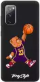 Черный силиконовый чехол для Samsung Galaxy S20FE Tony Style баскетболист с мячом