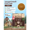 Антисептик-пропитка декоративная для дерева 2 в 1 Bioteks, орех 2,7л