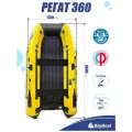 Надувная, под мотор, килевая лодка из ПВХ для рыбалки Regat (Регат) 360 НДНД
