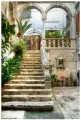 Фотообои Уютная стена Лестница в итальянском дворике, флизелиновые, 200х270 см