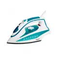 Утюг DELTA LUX DL-352 белый с бирюзовым: 2200 Вт, керамическое покрытие, антинакипь (10)