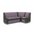 Диван кухонный, уголок кухонный, Линия Стиля Трапеза-2, угловой, со спальным местом, серый, сиреневый