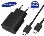 Сетевое зарядное устройство Samsung EP-TА800, 25 W, с кабелем Type-C, чёрное