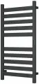 Полотенцесушитель дизайнерский электрический, профильный BAU Elite 50х100, 10 планок, универсальный, черный матовый RAL 9005