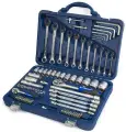 Станкоимпорт Набор инструмента 1/2 и 1/4, головки, ключи, биты, шестигранники, 77 предметов CS-TK77PMQ