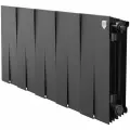 Биметаллический радиатор Royal Thermo PianoForte 300 Noir Sable 10 секции, нижнее правое подключение, цвет черный