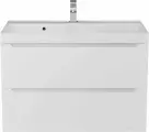 Тумба с раковиной Uperwood Tanos 80 подвесная, белая матовая