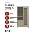 Шкаф-витрина Black Red White Классик / Classic REG1W1D с подсветкой (Глиняный серый)