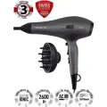 Фен для волос профессиональный Polaris PHD 2600ACi Salon Hair / Серый графит