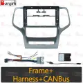 Рамка для автомобильного радио Burgim Android для Jeep Grand Cherokee WK2 2010-2013 9 дюймов 2DIN Fascia стереопанель 16PIN жгут проводов Canbus, frame cable canbus