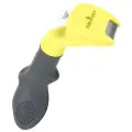 Щетка-расчёска FURminator XS для карликовых собак с короткой шерстью, желтый/серый
