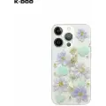 Чехол K-DOO Flowers iPhone 14 Pro, сиреневый