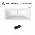 Акриловая ванна Helmken Alvaro 190x90 комплект 2 в 1: ванна, черный подголовник