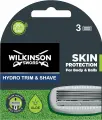 Сменные кассеты для бритв Wilkinson Sword Hydro5 Trim & Schave Skin Protection Body, 3 шт.