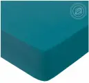Простыня на резинке из поплина изумрудный 160х200х20