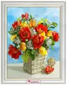 Набор Алмазная живопись #АЖ-1877 Голландский букет, Алмазная Мозаика, 30 х 40 см