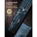 Набор шампуров с коваными ручками в цвете Серебро / шашлычный набор подарочный