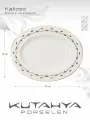 Блюдо овальное Kutahya Kalipso-47521, фарфоровое, с позолотой