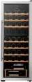 Винный шкаф однокамерный TESLER CWC-360 вместимость: 36 бутылок, серебристый/черный