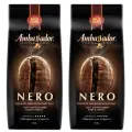 Кофе в зернах Ambassador Nero, кофе, классический, темная обжарка, 2 уп., 1 кг