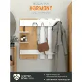 Вешалка настенная в прихожую с полкой Гармония, Wood&Stone