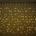 Светодиодный занавес Quality Light 2*1 м, 200 теплых белых LED ламп, черный ПВХ, соединяемый, IP44