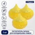Topperr поглотитель запаха для холодильника Лимон 3108 лимон 1 шт. 3 шт. 50 мл 0.2 кг желтые