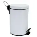 Мусорное ведро WasserKRAFT K-633 WHITE, 3л, белое, с крышкой, из нержавеющей стали