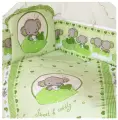 Комплект в кроватку бортики для новорожденных для мальчика и для девочки Слоник Боня (1914 зеленый)
