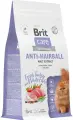 Корм сухой Brit CARE Cat Anti-Hairball вывод шерсти для взрослых кошек с белой рыбой и индейкой 1.5 кг