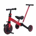 Велосипед трёхколёсный Pushsport, трансформер, красный, 3 колеса, родительская ручка