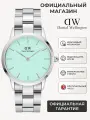 Наручные часы Daniel Wellington, серебряный/бирюзовый