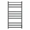 Полотенцесушитель электрический 500x1000 POINT Меркурий (PN83850PGR) с полкой, диммер справа, графитовый