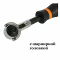 Рукоятка трещоточная 1/4DR, с шарнирной головкой, 100 зубцов, 180 мм Ombra 281404