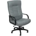 Кресло компьютерное РОСКРЕСЛА Атлант-1 офисное для руководителя, обивка: ткань, черный матовый