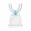 Автоматическая электрическая зубная щетка с вращением на 360 градусов, U-образная, ультразвуковая чистка зубов для детей и взрослых, совместимая с зубной пастой без использования рук