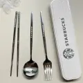 Набор Starbucks из 3 предметов (ложка, вилка, палочки для еды)