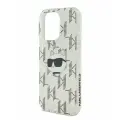 Lagerfeld для iPhone 16 Pro Max чехол PC/TPU Monogram NFT Choupette Head Hard Transparent