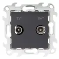 Simon 24 Графит Розетка TV-SAT оконечная